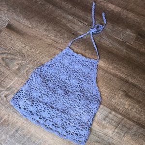 Lace halter top